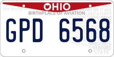 OH license plate GPD6568