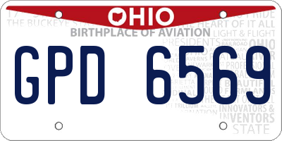 OH license plate GPD6569