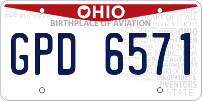 OH license plate GPD6571