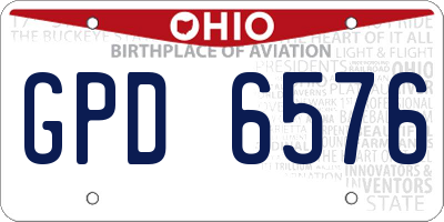 OH license plate GPD6576