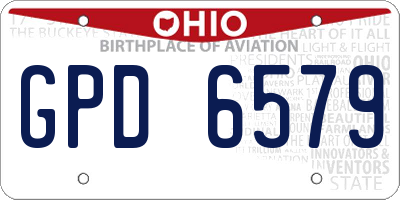 OH license plate GPD6579