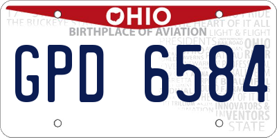 OH license plate GPD6584