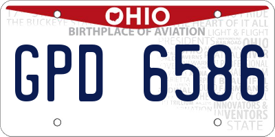 OH license plate GPD6586