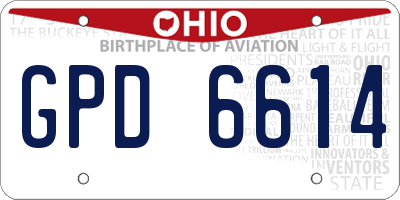 OH license plate GPD6614