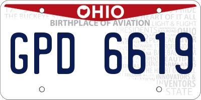 OH license plate GPD6619