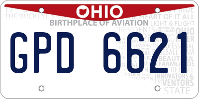 OH license plate GPD6621