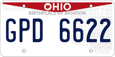 OH license plate GPD6622