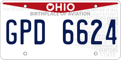 OH license plate GPD6624