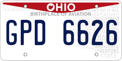 OH license plate GPD6626