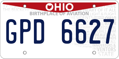 OH license plate GPD6627