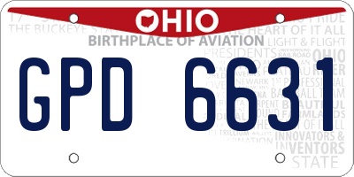 OH license plate GPD6631