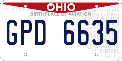OH license plate GPD6635