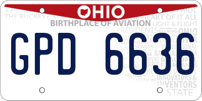 OH license plate GPD6636