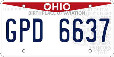 OH license plate GPD6637