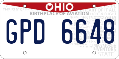 OH license plate GPD6648