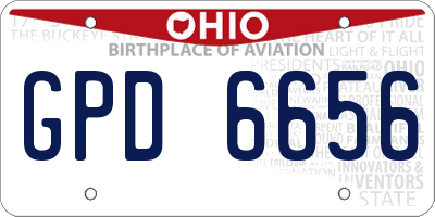 OH license plate GPD6656
