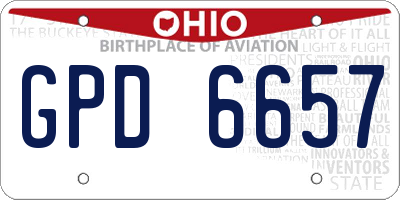 OH license plate GPD6657