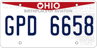 OH license plate GPD6658