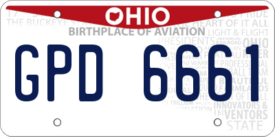 OH license plate GPD6661