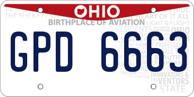 OH license plate GPD6663