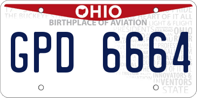 OH license plate GPD6664
