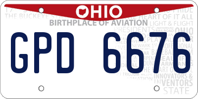 OH license plate GPD6676