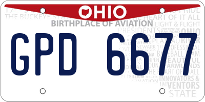 OH license plate GPD6677