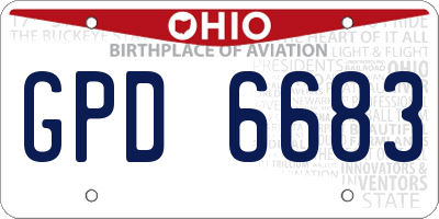 OH license plate GPD6683