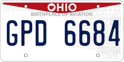 OH license plate GPD6684