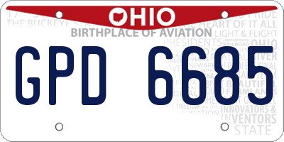 OH license plate GPD6685