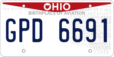 OH license plate GPD6691