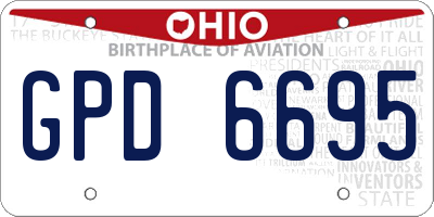 OH license plate GPD6695