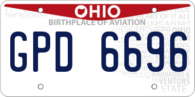OH license plate GPD6696