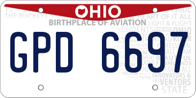 OH license plate GPD6697