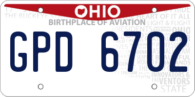 OH license plate GPD6702