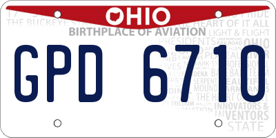 OH license plate GPD6710