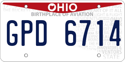 OH license plate GPD6714