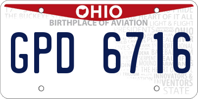 OH license plate GPD6716