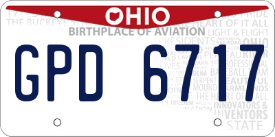 OH license plate GPD6717