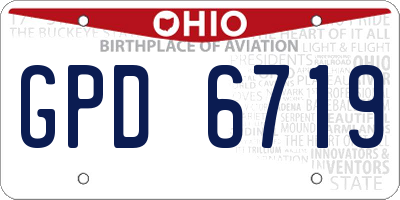 OH license plate GPD6719