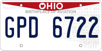 OH license plate GPD6722