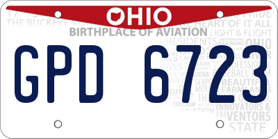OH license plate GPD6723