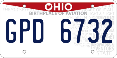OH license plate GPD6732