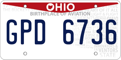 OH license plate GPD6736