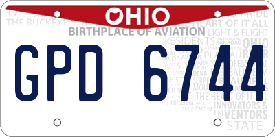 OH license plate GPD6744