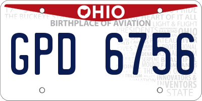OH license plate GPD6756