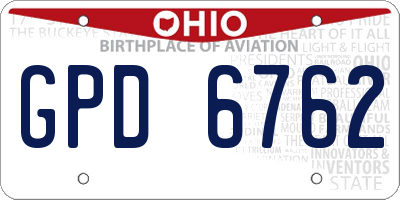 OH license plate GPD6762