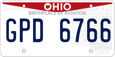 OH license plate GPD6766