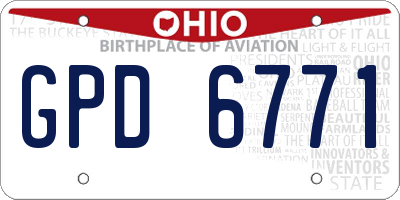 OH license plate GPD6771