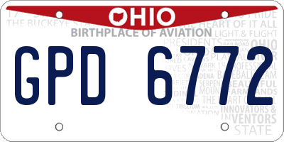 OH license plate GPD6772